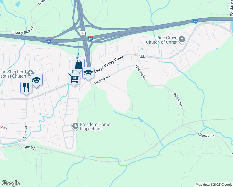 map of restaurants, bars, coffee shops, grocery stores, and more near 98 Devonshire Drive in Teays Valley