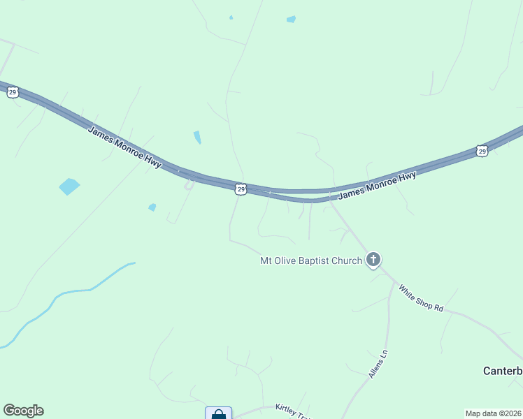 map of restaurants, bars, coffee shops, grocery stores, and more near 8160 James Monroe Highway in Culpeper