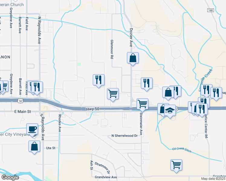 map of restaurants, bars, coffee shops, grocery stores, and more near 3065 U.S. 50 in Cañon City
