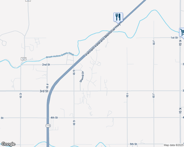 map of restaurants, bars, coffee shops, grocery stores, and more near 241 Garden Drive in Penrose
