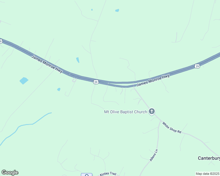 map of restaurants, bars, coffee shops, grocery stores, and more near 18305 Fox Mountain Lane in Culpeper