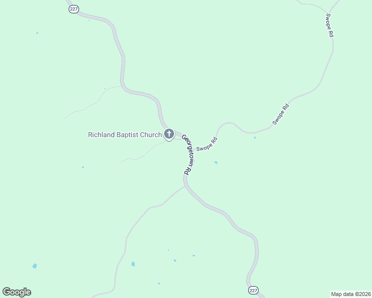 map of restaurants, bars, coffee shops, grocery stores, and more near 6370 Georgetown Road in Owenton