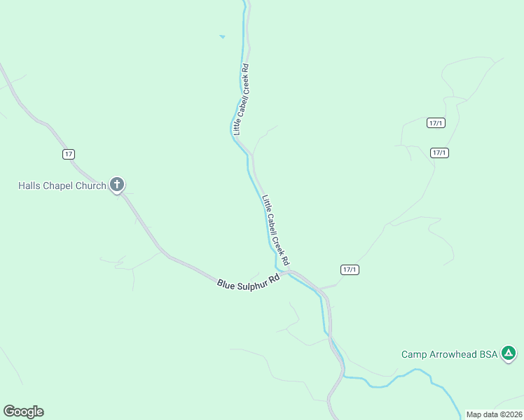 map of restaurants, bars, coffee shops, grocery stores, and more near 4151 Little Cabell Creek Rd in Ona