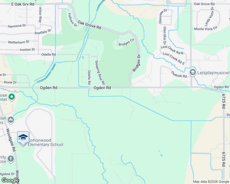 map of restaurants, bars, coffee shops, grocery stores, and more near 66469-66579 Ogden Road in Montrose