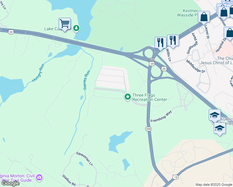 map of restaurants, bars, coffee shops, grocery stores, and more near 11930 Field Stone Boulevard in Culpeper