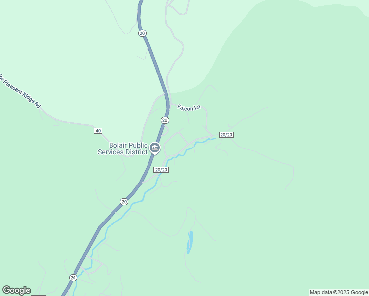 map of restaurants, bars, coffee shops, grocery stores, and more near Sandy Run Road in Webster County