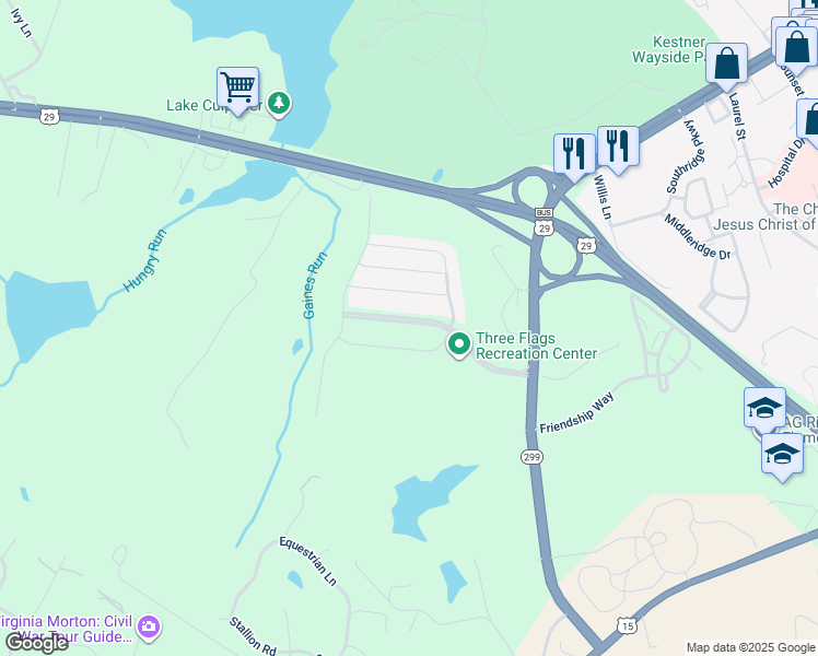 map of restaurants, bars, coffee shops, grocery stores, and more near 11926 Field Stone Boulevard in Culpeper