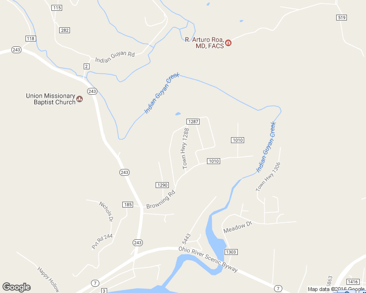 map of restaurants, bars, coffee shops, grocery stores, and more near 198 Town Highway 1288 in Chesapeake