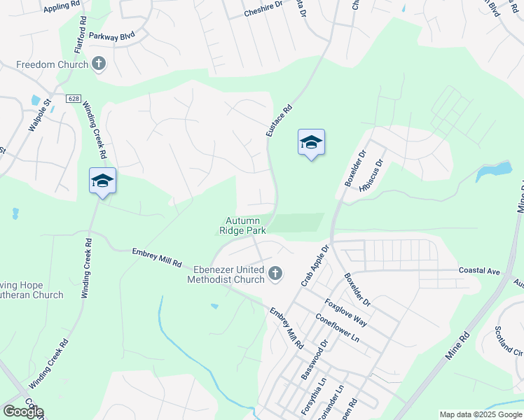 map of restaurants, bars, coffee shops, grocery stores, and more near 5 Pin Oak Court in Stafford
