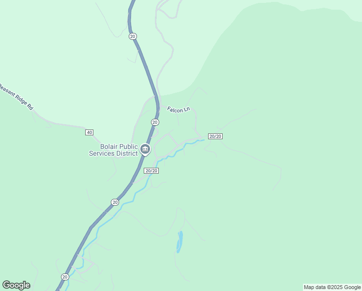 map of restaurants, bars, coffee shops, grocery stores, and more near Sandy Run Road in Webster Springs