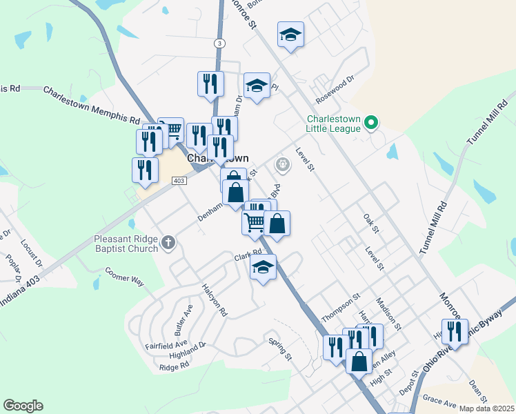 map of restaurants, bars, coffee shops, grocery stores, and more near 14 Dodge Boulevard in Charlestown