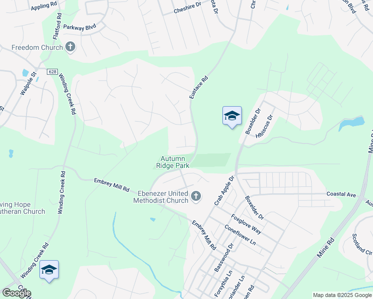 map of restaurants, bars, coffee shops, grocery stores, and more near 5 Pin Oak Court in Stafford