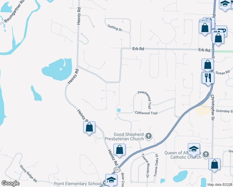 map of restaurants, bars, coffee shops, grocery stores, and more near 2815 Parc Cheri Court in St. Louis