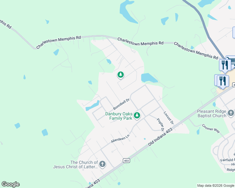 map of restaurants, bars, coffee shops, grocery stores, and more near 8514 Brock Road in Charlestown