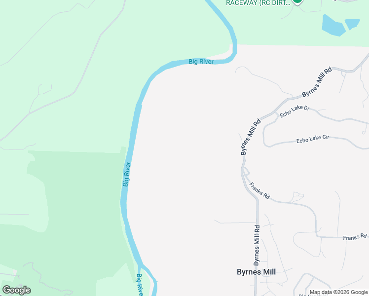 map of restaurants, bars, coffee shops, grocery stores, and more near 3333 Byrnes Mill Road in Byrnes Mill