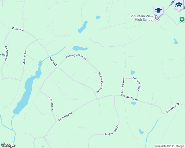 map of restaurants, bars, coffee shops, grocery stores, and more near 5 Winning Colors Road in Stafford