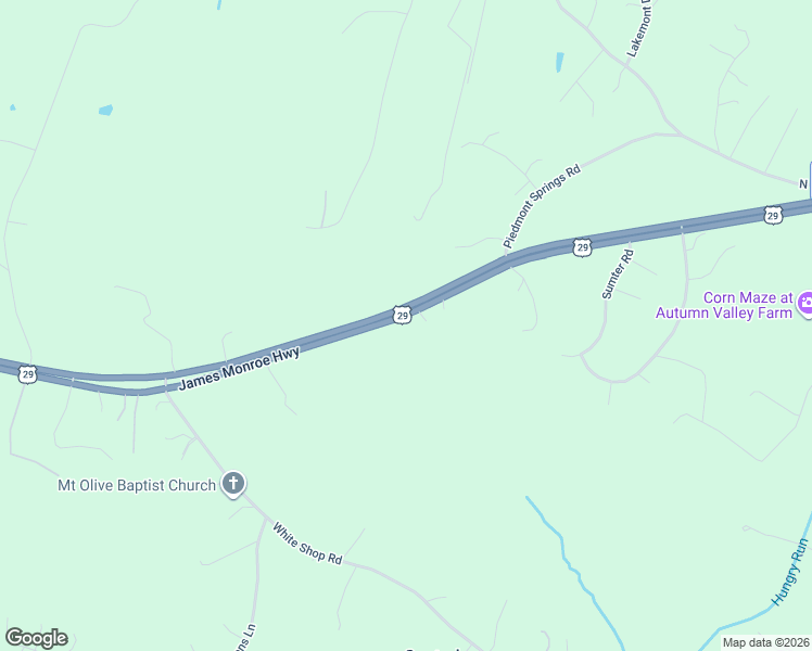 map of restaurants, bars, coffee shops, grocery stores, and more near 9054 James Monroe Highway in Culpeper