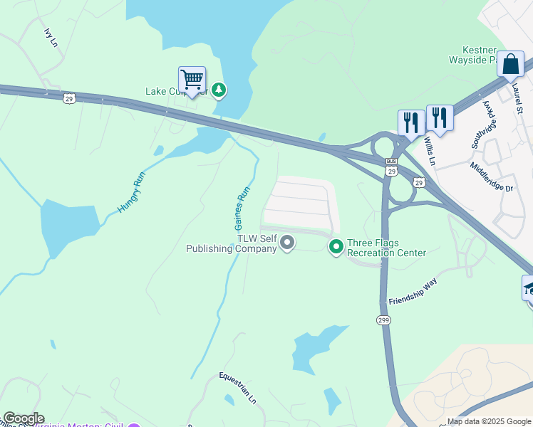 map of restaurants, bars, coffee shops, grocery stores, and more near 12202 Salt Cedar Lane in Culpeper