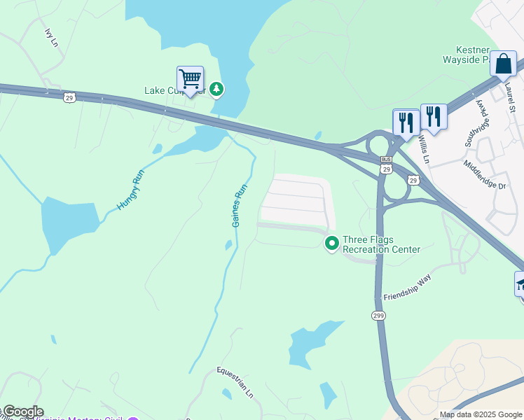 map of restaurants, bars, coffee shops, grocery stores, and more near 12202 Salt Cedar Lane in Culpeper