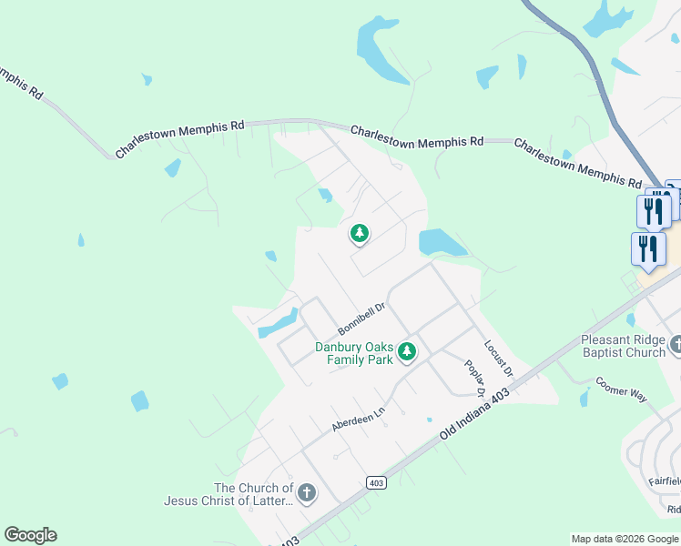 map of restaurants, bars, coffee shops, grocery stores, and more near 8514 Brock Road in Charlestown