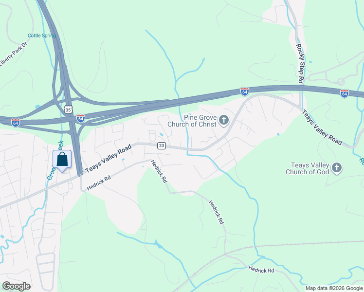 map of restaurants, bars, coffee shops, grocery stores, and more near 7105 Teays Valley Road in Teays Valley