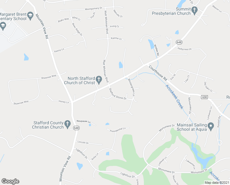 map of restaurants, bars, coffee shops, grocery stores, and more near 106 Stafford Stone Drive in Stafford