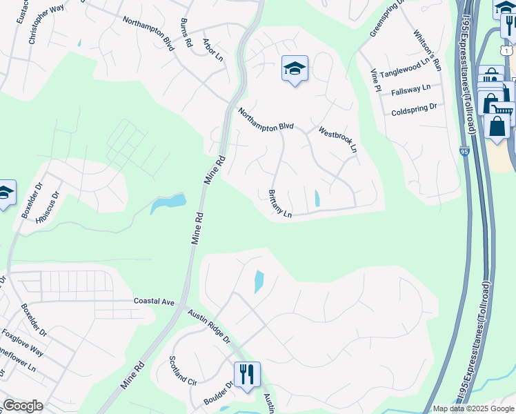 map of restaurants, bars, coffee shops, grocery stores, and more near 5 Yorkshire Court in Stafford