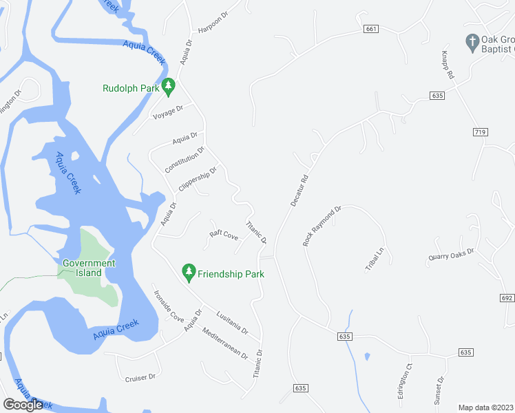 map of restaurants, bars, coffee shops, grocery stores, and more near 3222 Titanic Drive in Stafford