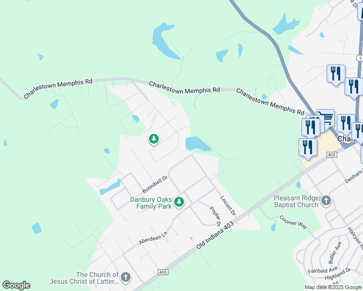 map of restaurants, bars, coffee shops, grocery stores, and more near 213 Saddleback Drive in Charlestown
