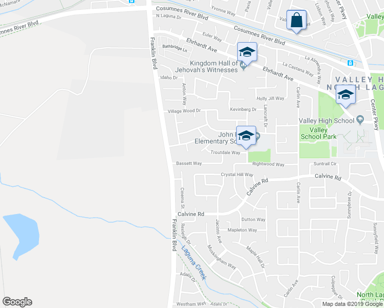 map of restaurants, bars, coffee shops, grocery stores, and more near 15 Jenich Court in Sacramento