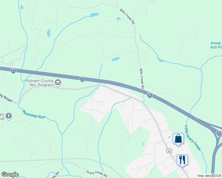 map of restaurants, bars, coffee shops, grocery stores, and more near 8951 Teays Valley Road in Teays Valley