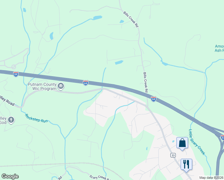 map of restaurants, bars, coffee shops, grocery stores, and more near 8951 Teays Valley Road in Teays Valley