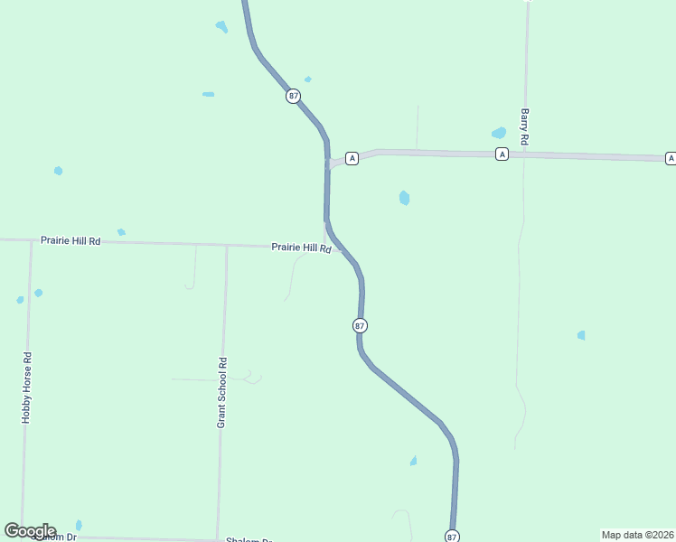 map of restaurants, bars, coffee shops, grocery stores, and more near 59253-59399 Prairie Hill Road in Russellville