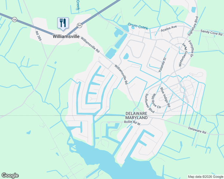 map of restaurants, bars, coffee shops, grocery stores, and more near 38829 Sea Gull Road in Selbyville