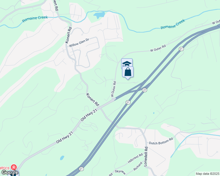 map of restaurants, bars, coffee shops, grocery stores, and more near 36 Woodglen Apartment in Arnold