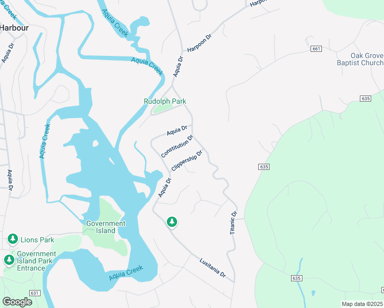 map of restaurants, bars, coffee shops, grocery stores, and more near 3016 Clippership Drive in Stafford