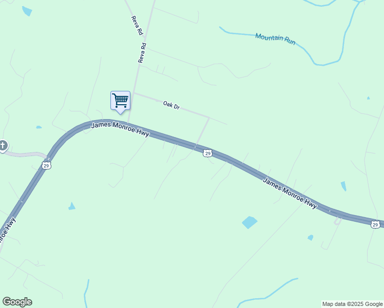 map of restaurants, bars, coffee shops, grocery stores, and more near 7204 James Monroe Highway in Culpeper