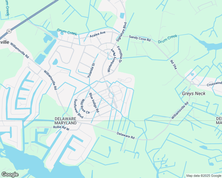 map of restaurants, bars, coffee shops, grocery stores, and more near 11279 Signature Boulevard in Selbyville