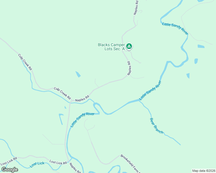 map of restaurants, bars, coffee shops, grocery stores, and more near Naples Rd in Greenup