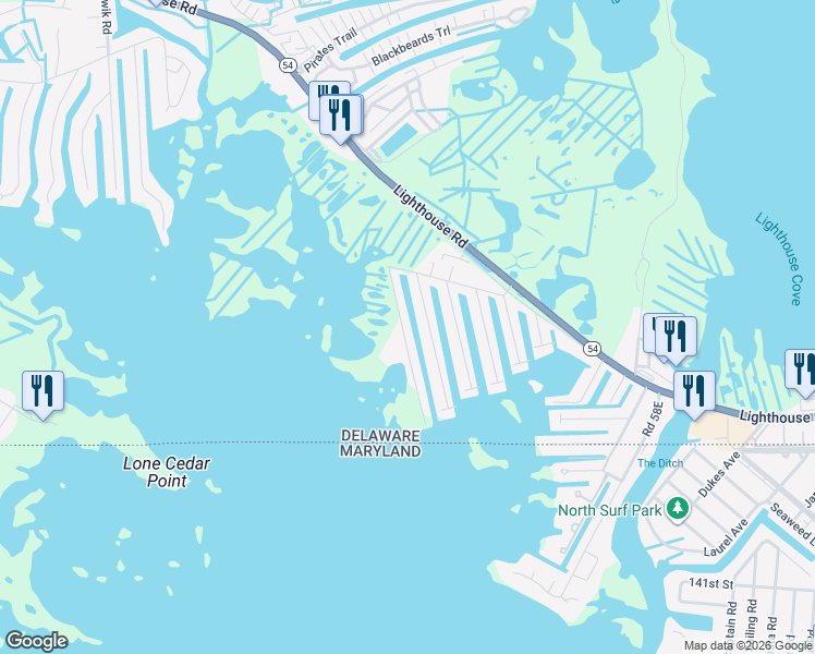 map of restaurants, bars, coffee shops, grocery stores, and more near 38750 Grant Avenue in Selbyville