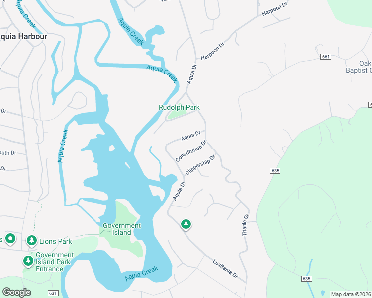 map of restaurants, bars, coffee shops, grocery stores, and more near 3004 Constitution Drive in Stafford