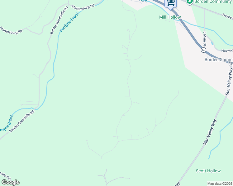 map of restaurants, bars, coffee shops, grocery stores, and more near 20915 Cabin Hill Road in Borden