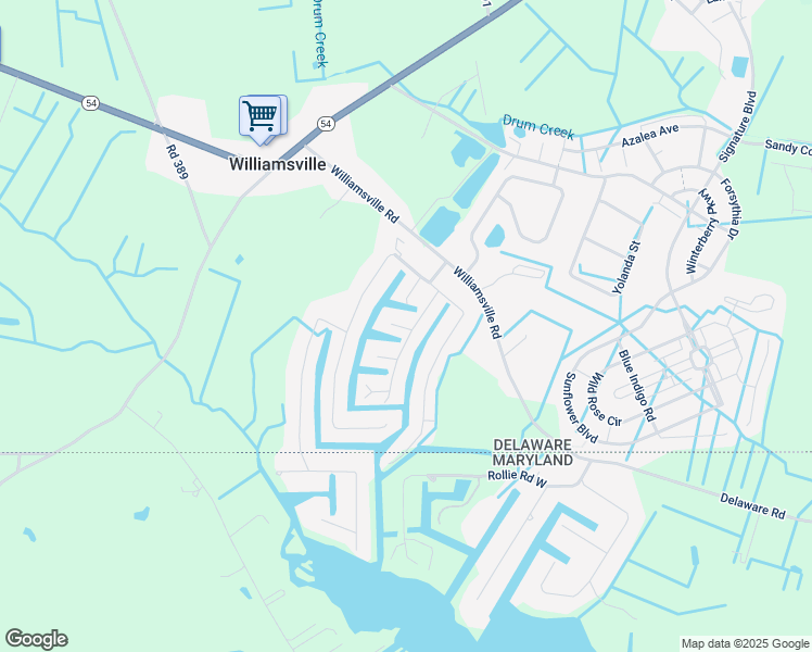 map of restaurants, bars, coffee shops, grocery stores, and more near 35728 Boatsun Circle in Selbyville