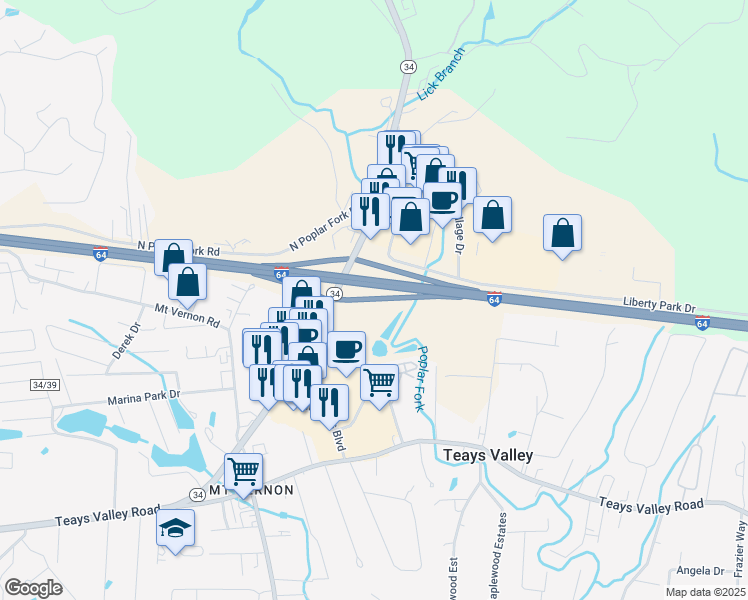 3600 Teays Valley Road, Teays Valley WV Walk Score