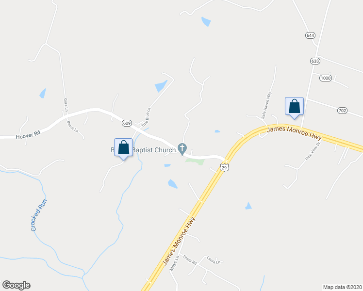 map of restaurants, bars, coffee shops, grocery stores, and more near 18065 Chris Crossing in Reva