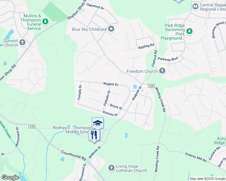 map of restaurants, bars, coffee shops, grocery stores, and more near 3 Cobham Court in Stafford