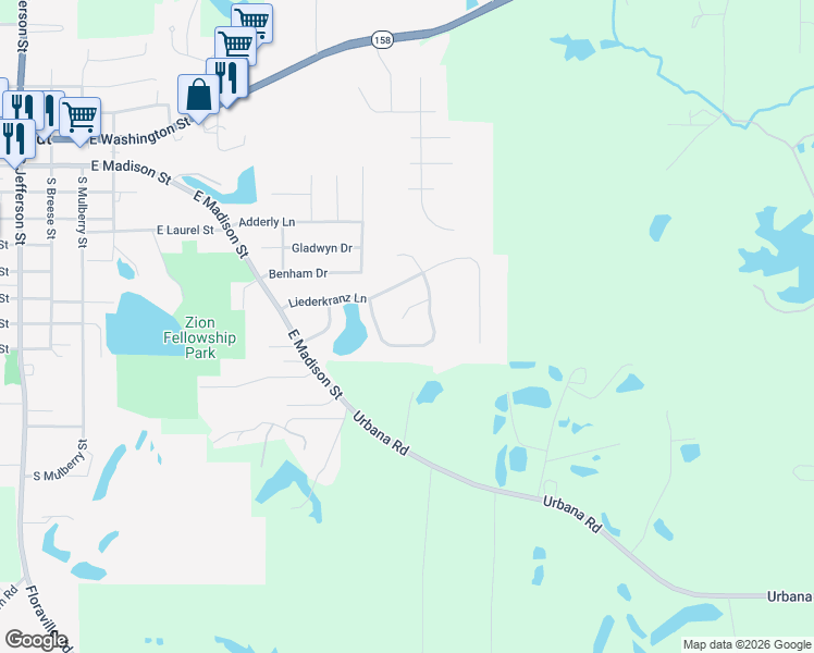 map of restaurants, bars, coffee shops, grocery stores, and more near 12 Mannheim Circle in Millstadt