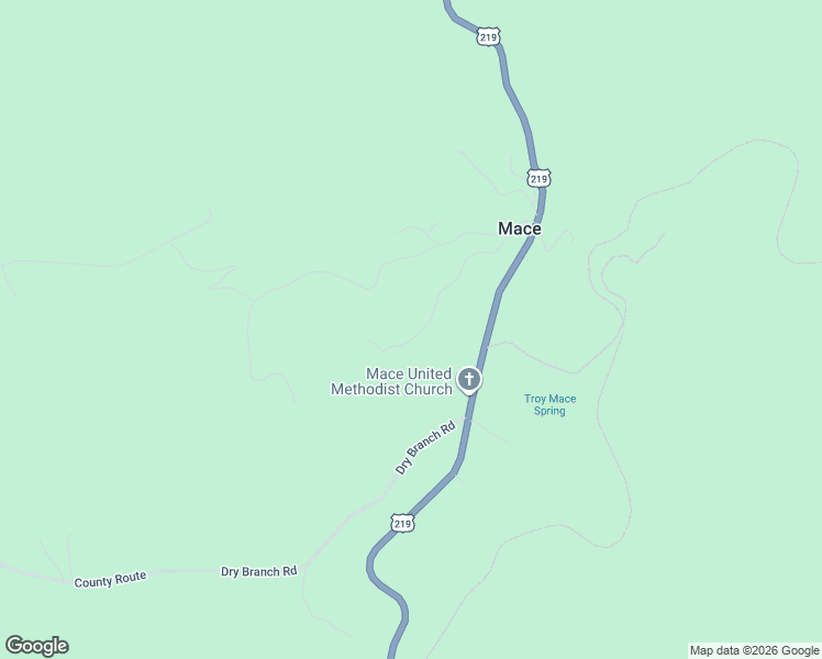 map of restaurants, bars, coffee shops, grocery stores, and more near Northern Trail in Slaty Fork