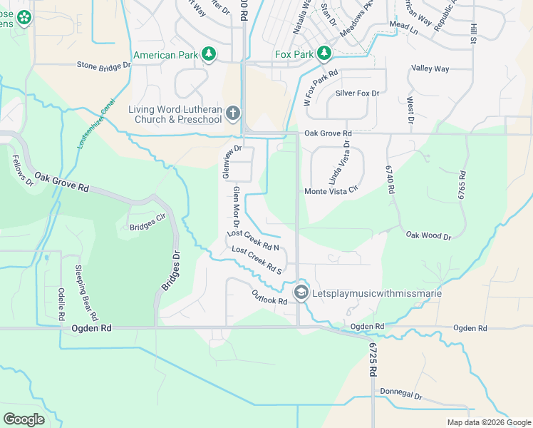 map of restaurants, bars, coffee shops, grocery stores, and more near 2901 Lost Creek Rd N in Montrose
