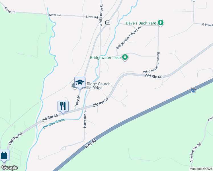 map of restaurants, bars, coffee shops, grocery stores, and more near 5 Zacks Acres in Villa Ridge
